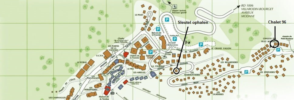 Chalet 96 - key service at chalet 8. shown on map la Norma.